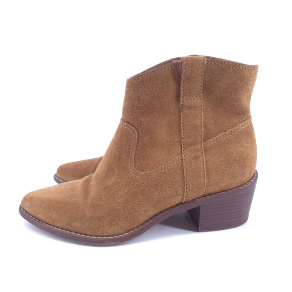 Madewell Hailie Bootie Equestian Brown Suede Western Cowgirl PointedToe 7 AA780 - Picture 5 of 9